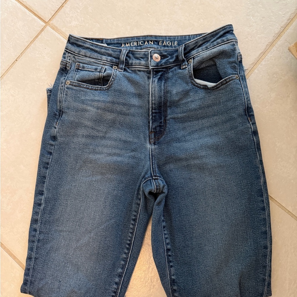 Distressed American Eagle Jeans Size 2 High Rise Mom Jeans 90’s Y2k